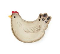 Cooksmart Hen House Lane Tea Bag Tidy | British Designed Farmhouse Kitchen Accessory | Hen-Shaped Stoneware Trinket Holder | Rustic Countryside Style | Dishwasher & Microwave Safe