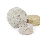 Cooksmart Highland Sheep Set of 3 Round Cake Tins | British designed, sheep and nature artwork, nesting storage, tinplate steel, kitchen organisation
