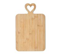 Cooksmart Homestead Bamboo Board With Heart Shape Cut Out Handle