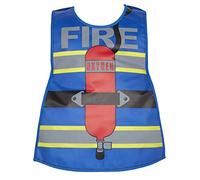 Cooksmart Kids British Designed PEVA Apron | Aprons For Cooking, Arts & Crafts or Other Hobbies | Childrens Aprons For Baking, Cooking, Cleaning or Arts & Crafts - Firefighter