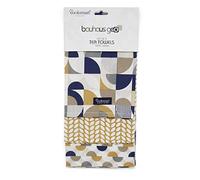 Cooksmart Pack of 3 Modern Kitchen Tea Towels Set for Everyday Use