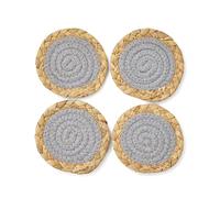 Cooksmart Pack of 4 Drink Coasters | British Designed Eco Cork Drinks Coasters For Modern Homes | Coasters For Drinks For All Types of Cups & Mugs - Coastal Birds
