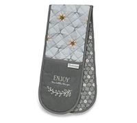 Cooksmart Double Oven Gloves Heat Resistant | British Designed Heat Resistant Oven Gloves | Modern Oven Mitt & Potholder for Home Cooking | Maximum Heat Protection Kitchen Oven Gloves - Purity