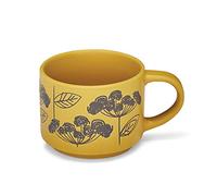 Cooksmart Retro Meadows Ceramic Stacking Mug for Tea & Coffee | British Designed, Space Saving, Large Capacity, Hot Drinks, Home, Office, Comfortable Handle, Durable Stoneware, Everyday Use