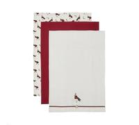 Cooksmart Robins Retreat 3 Pack Tea Towels For Kitchen | Lovely Kitchen Accessories For Home & Restaurent | Ideal Kitchen Towel For Everyday Use | Absorbent & Durable Tea Towel
