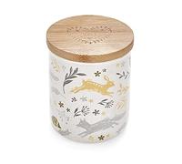Cooksmart Set of 2 Bamboo Food containers | Modern Designed Food Storage Containers Glass With Lids | Glass Lunch box With Lid Perfect For on The Go