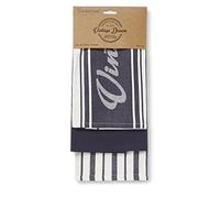 Cooksmart British Designed Pack of 3 Tea Towels | Luxury Tea Towels for Kitchen | Modern Designed Tea Towel Set