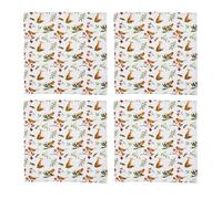 Cooksmart Set of 4 British Designed Christmas Napkins | Christmas Table Napkins For Parties, Events & Xmas Dinners | Cotton Xmas Napkins For All Festive Occasions - A Winters Tale