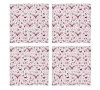 Cooksmart Set of 4 British Designed Christmas Napkins | Christmas Table Napkins For Parties, Events & Xmas Dinners | Cotton Xmas Napkins For All Festive Occasions - A Nordic Christmas