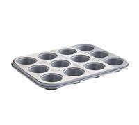 Cooksmart Signature 12 Cup Mini Muffin Tray, Carbon Steel, Green