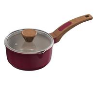 Cooksmart Signature 16cm Sauce Pan with Lid - Cast Aluminium | Non-Stick | PFOA & PFAS Free | Induction, Gas, & Electric Hob Compatible | Dishwasher Safe (Raspberry)