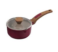 Cooksmart Signature 16cm Saucepan with Lid, Cast Aluminium, Raspberry