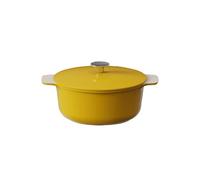 Cooksmart Signature 20cm Casserole Pot with Lid - Ivory | Cast Aluminium, Non-Stick Coating, Induction & Dishwasher Safe