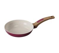 Cooksmart Signature 20cm Frying Pan - Cast Aluminium Non-Stick | PFOA & PFAS Free | Free Felt Pan Protector | Induction, Gas & Electric Hob Compatible | Dishwasher Safe (Raspberry)