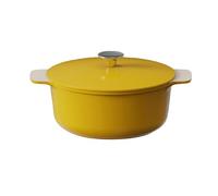 Cooksmart Signature 24cm Casserole Pot with Lid, Cast Aluminium, Marigold