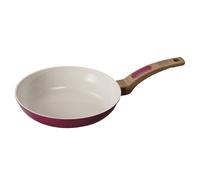 Cooksmart Signature 24cm Frying Pan - Cast Aluminium | Non-Stick | PFOA & PFAS Free | Free Felt Pan Protector | Induction, Gas, & Electric Hob Compatible | Dishwasher Safe (Raspberry)