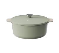 Cooksmart Signature 28cm Casserole Pot with Lid, Aluminium, Sage Green