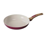 Cooksmart Signature 28cm Frying Pan - Cast Aluminium | Non-Stick | PFOA & PFAS Free | Free Felt Pan Protector | Induction, Gas, & Electric Hob Compatible | Dishwasher Safe (Raspberry)