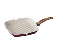 Cooksmart Signature 28cm Grill Pan, Cast Aluminium, Raspberry