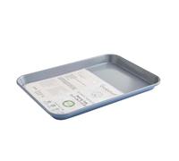 Cooksmart Signature Roasting Tin 34cm - Cast Aluminum with Iron Rack | PFOA-Free Non-Stick Coating | Oven Compatible | Dishwasher Safe | Elegant Blue Finish | Perfect for Roasting & Baking