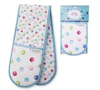 Cooksmart Double Oven Glove Spotty Dotty – Heat-Resistant Cotton, Maximum Protection – Multicolor