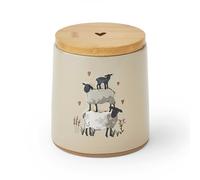 Cooksmart Stoneware Airtight Storage Jars | Storage Jar & Canisters Perfect For Pasta Storage & Rice Storage | Storage Jar With Lids For All Type Of Foods - Highland Sheep