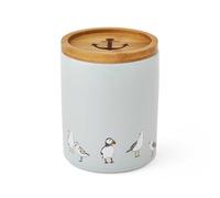 Cooksmart Stoneware Airtight Storage Jars | Storage Jars & Canisters Perfect For Pasta Storage & Rice Storage | Storage Jars With Lids For All Type Of Foods - Coastal Birds