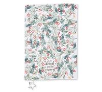 Cooksmart Tea Towel & Cookie Cutter Sets Eat, Drink & Be Merry Tea Towel & Cutter Set For Kitchen | Lovely Kitchen Accessories For Home & Restaurent | Ideal Kitchen Towel For Everyday Use