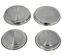 CookSpace 4 Piece Stainless Steel Round Pull On Hob Cover Protector Lid Set