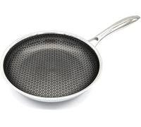 Cooksy 9 Inch Honeycomb Ceramic Surface Hybrid Stainless Steel Frying Pan