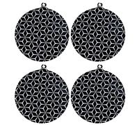 Cooktop Protector 22cm Round Induction Hob Protector Mat Heat Resistant Induction Hob Cover Mat BPA Silicone Stove Top Scratch Protector 4Pcs for Gas Cookers