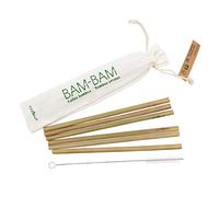 Cookut BAM-Bamboo Straws Set of 6 with Cleaning Brush