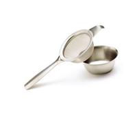 Cookware company 11109 s/s Tea strainer4.5cm Diameter Single Handle 7cm Long with drip Cup Guaranteed Quality