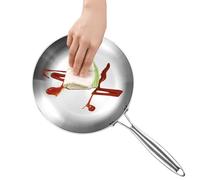 Cookware - Stainless Steel Frying Pan 22 cm | Triple Cooking Pan | For Daily Cooking, Searing, Frying, Sautéing, Even Heat Distribution, For Use In The Home Kitchen