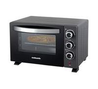 Cookworks 20L Mini Oven and Grill, Compact Countertop Electric Oven with Adjustable Temperature 100-220°C, 60 Minute Timer, Baking Roasting Grilling Toasting Oven, 1380W Black
