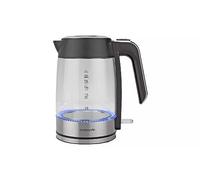 Cookworks Glass Electric Kettle, 1.7L, LED Illuminated, Stainless Steel Base