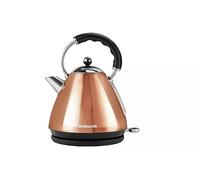 Cookworks Pyramid Electric Kettle - 1.7L Copper Finish, Stainless Steel Interior, Rapid Boil, 360° Base, Pull-Off Lid