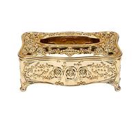 Cookwowe Gold Acrylic Tissue Box Hotel Restaurant Napkin Holder Household Tissue Box