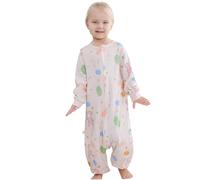 COOKY.D Baby Cotton Long Sleeve Sleeping Bag Animal Triple Zipper Boys Girls Wearable Blanket Toddler Cotton Swaddle Wrap With Feet,Rabbit 18-24 Months