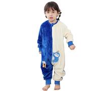 COOKY.D Baby Flannel Long Sleeve Sleeping Bag with Legs Toddler Boys Girls Zipper Animal Cartoon Wearable Blanket,Penguin 4-5 Years