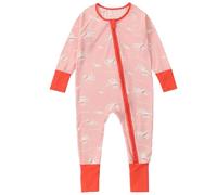 COOKY.D Bamboo Baby Sleepsuit Dual Zipper Soft Breathable Outfit Infant Boys Footed Jumpsuit Cute Cartoon Print Girls, Cat 12-18 Months
