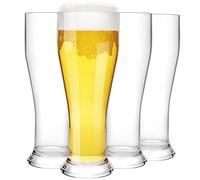 COOKY.D Beer Wheat Pint Glasses Unbreakable Tritan-Plastic Large Drinkware Sets Unique Gift for Party Perfect for Pools Camping Picnics Bpa Free Dishwasher Safe 480 ML/16.8 OZ, Set of 4