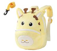 COOKY.D Cute Cartoon Toddler Backpack Kids Large Space Preschool Bag Boys Girls Animal School Bag with Anti-Lost Strap for 2-6 Years,Giraffe