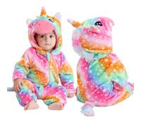 COOKY.D Newborn Flannel Baby Animal Hooded Romper Infant Boys Girls Bodysuit Toddler Outfits,Colorful 18-24 Months
