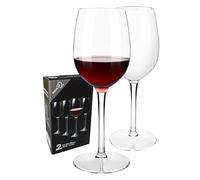 COOKY.D Tritan-Plastic Floating Red Wine Glass, Unbreakable, Elegant Long Stem Goblet, Unique Gift for Wedding, Anniversary, Pool Birthday, Dishwasher Safe, 355ml, Set of 2