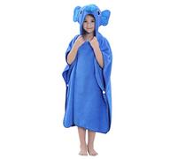 COOKY.D Unisex Baby Girls Boys Poncho Bath Towel Hooded Bath Robe for 0-6 Years Old, 70 x 70cm, Elephant