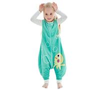 COOKY.D Unisex Sleeveless Newborn Baby Boys Girls Zip Sleeping Bag with Feet Cute Kids Nursery Bedding Wearable Blanket, 1-3 Years, Green Fish