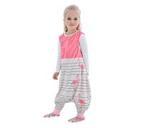 COOKY.D Unisex Sleeveless Newborn Baby Boys Girls Zip Sleeping Bag with Feet Cute Kids Nursery Bedding Wearable Blanket, 5-6 Years, Pink Bird