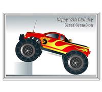 Cool 12th Birthday Card Boy - Age Twelve - Unusual Unique Special 12 year old (Great Grandson 12th Bday - Monster Truck)