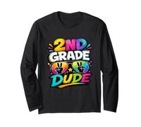 Cool 2nd Grade Dude Elementary School Boy Classroom Style Long Sleeve T-Shirt